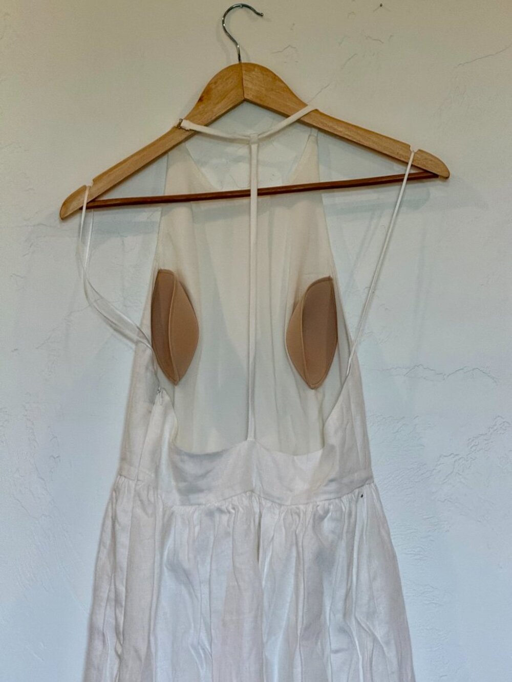 Reformation Percy Linen Dress Ivory - Size 6 - Picture 5 of 8
